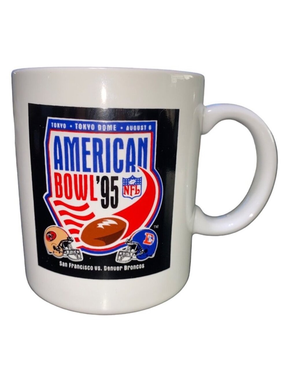 Coffee Mug NFL American Bowl 1995 Tokyo Dome August 6, 1995 San Francisco 49ers